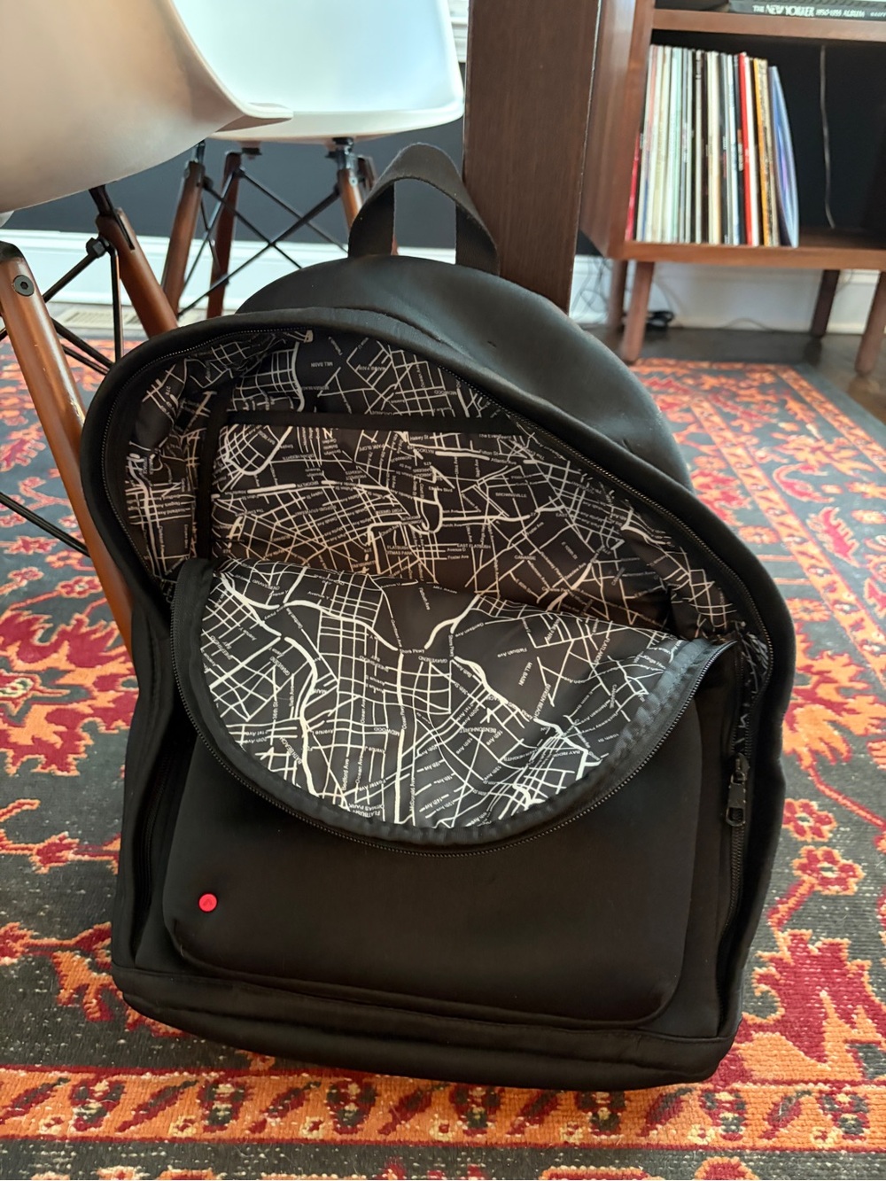 Men's Black Everyday Backpack with Front Pocket